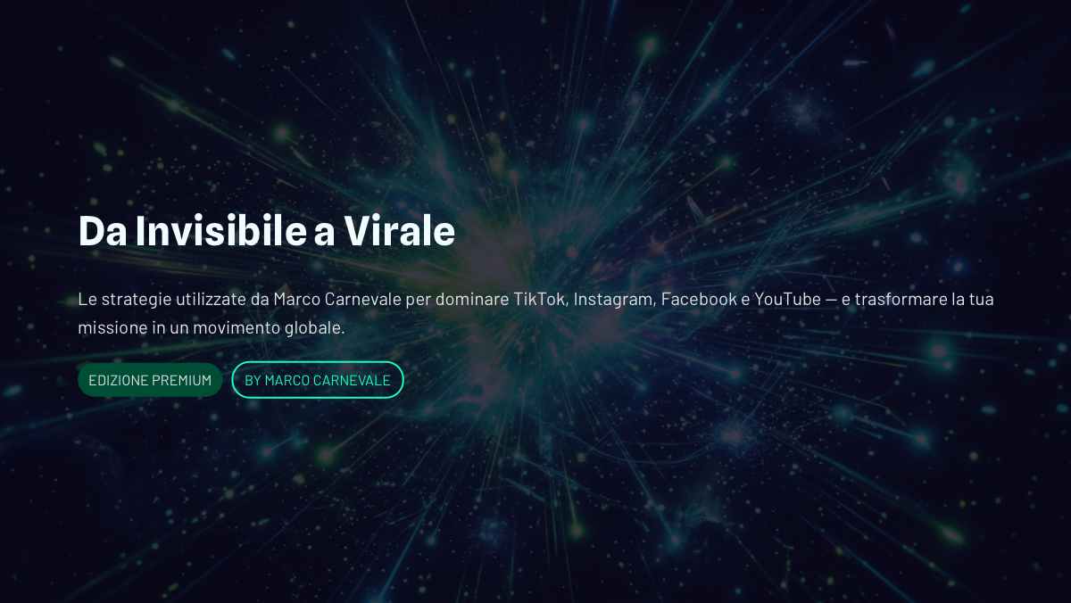 Cover dell'eBook DA INVISIBILE A VIRALE