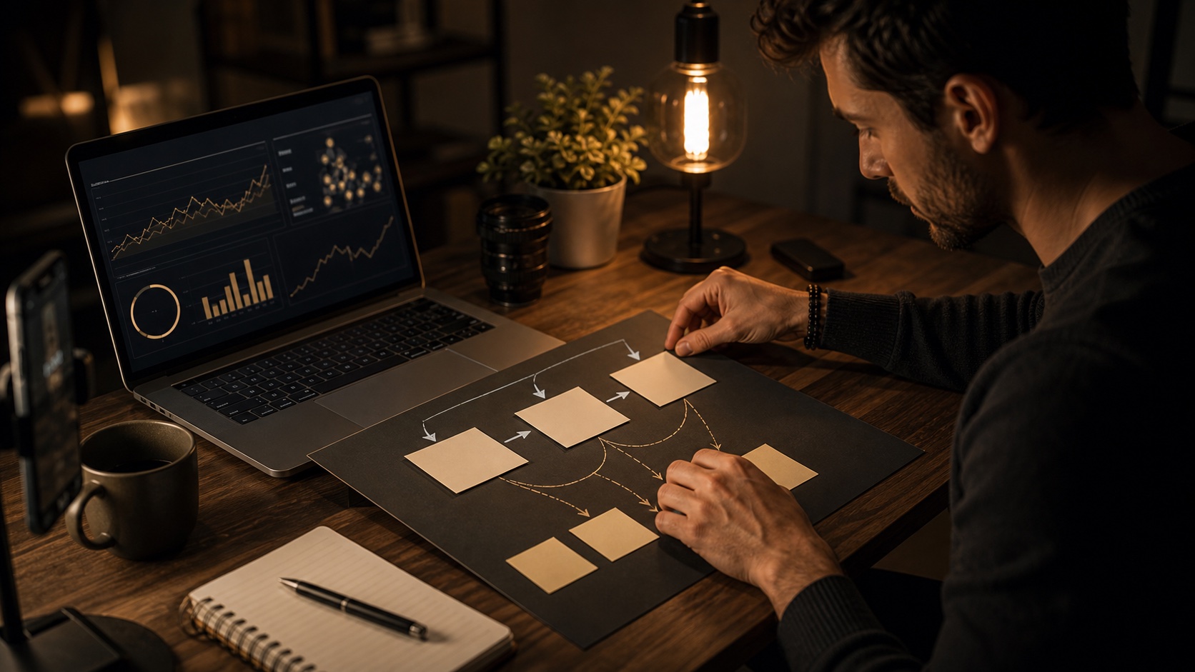 Mappa creator che collega attenzione, fiducia e opportunita reali