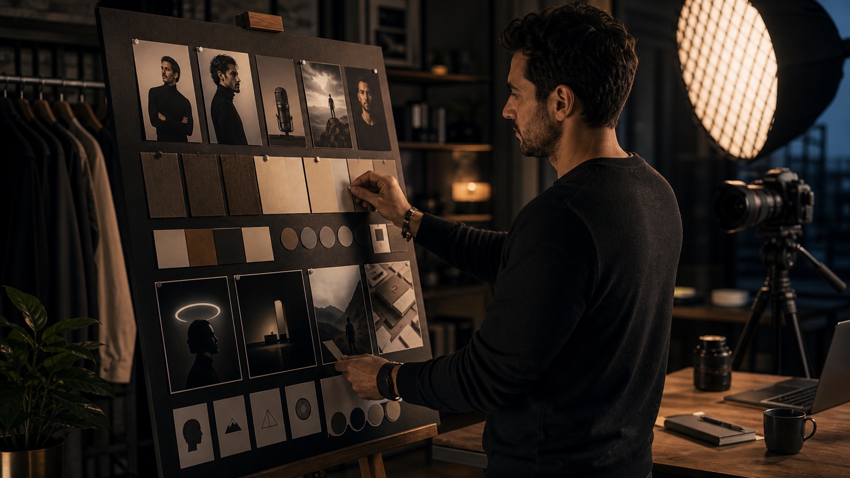 Creator che costruisce una identita visuale verticale e riconoscibile