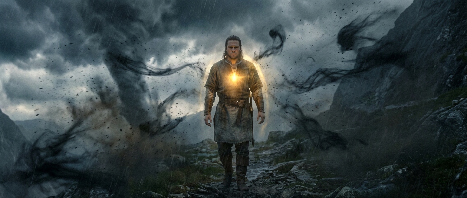 Scena cinematografica del capitolo L'Arma della Verità