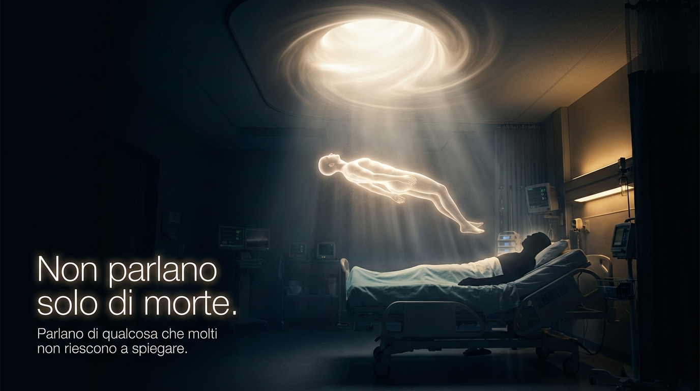 Grafica cinematografica dedicata alle esperienze pre-morte