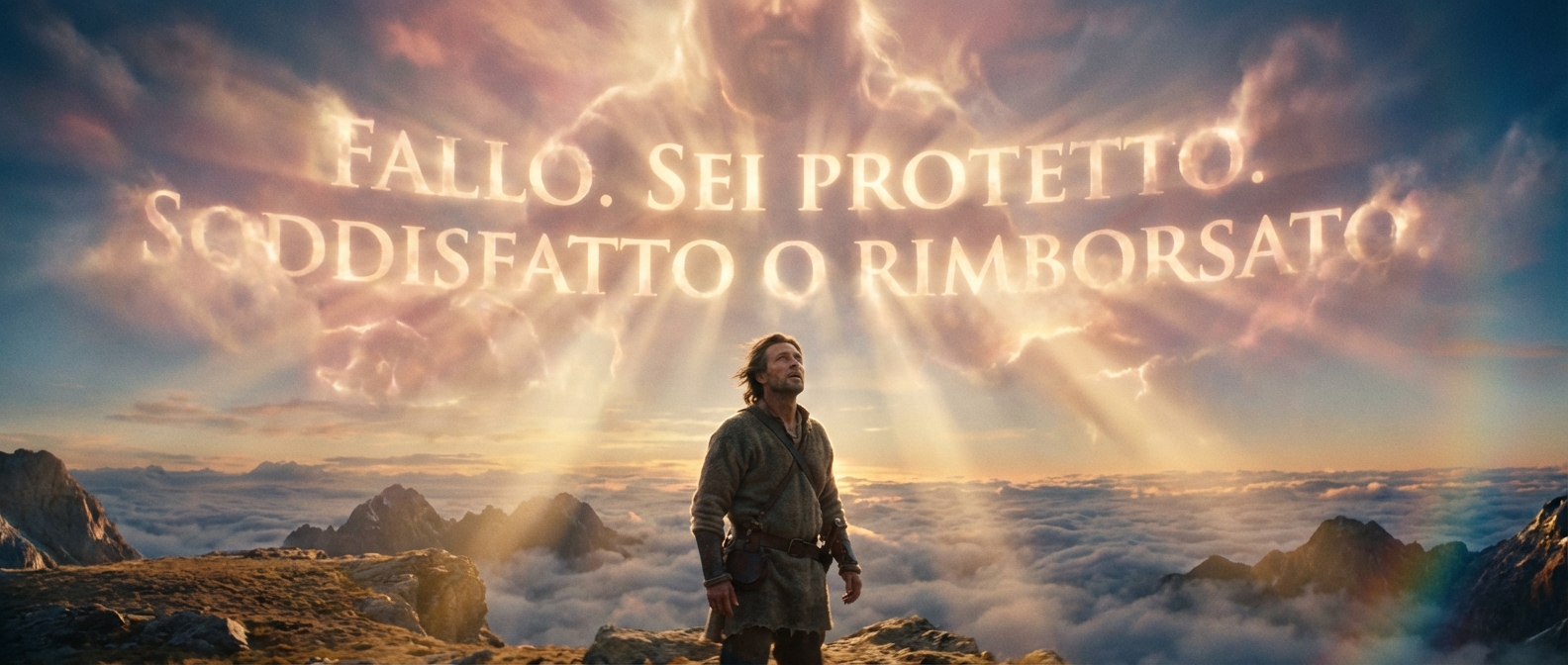 Garanzia soddisfatto o rimborsato con luce di fiducia e protezione